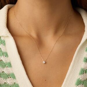 Gorjana Lab Grown Diamond Halo Necklace